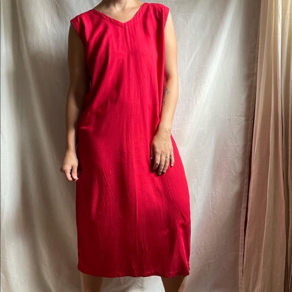 Vintage Rayon Midi Dress